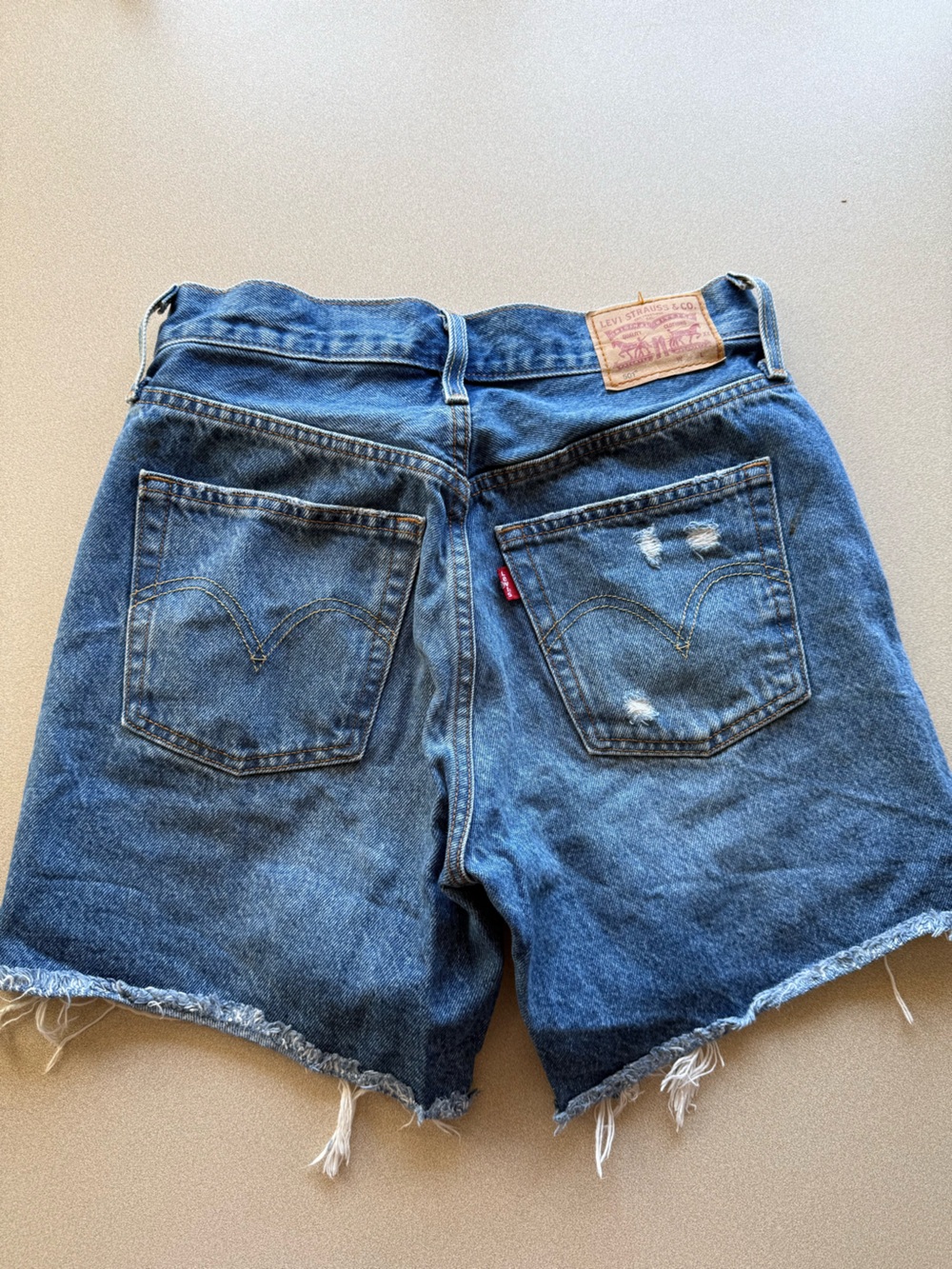 Levi's Blue Denim Cutoff Shorts